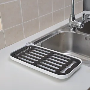 Kworld Prateleira de plástico para pratos e escorredor de talheres, organizador de utensílios de cozinha com suporte para talheres, caixa de armazenamento, design OEM ODM