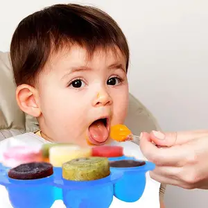 Atacado congelador 3.5-Congelar de alimentos para bebê, recipiente de armazenamento de alimentos bandejas de gelo com tampas
