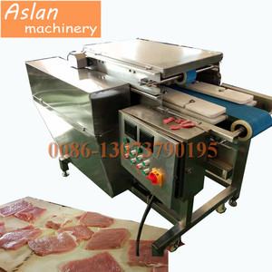 Machine à trancher automatique en acier inoxydable <span class=keywords><strong>pour</strong></span> côtelettes de porc, <span class=keywords><strong>steak</strong></span>, poulet, viande fraîche / Machine à trancher <span class=keywords><strong>pour</strong></span> découper la viande fraîche - Product Image 1