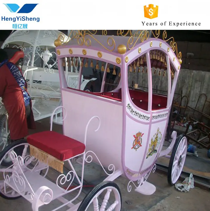 Hot Koop Gebruikt Kleine Kinderen Roze Paard Vervoer/Sulky Vervoer/Pony Paard Winkelwagen