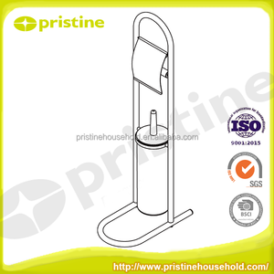 Vente en gros de meubles de rangement pour la maison Support métallique moderne pour la salle de bain pour l'hôtel MIT DIY Home Housewares Brosse de toilette - Product Image 4