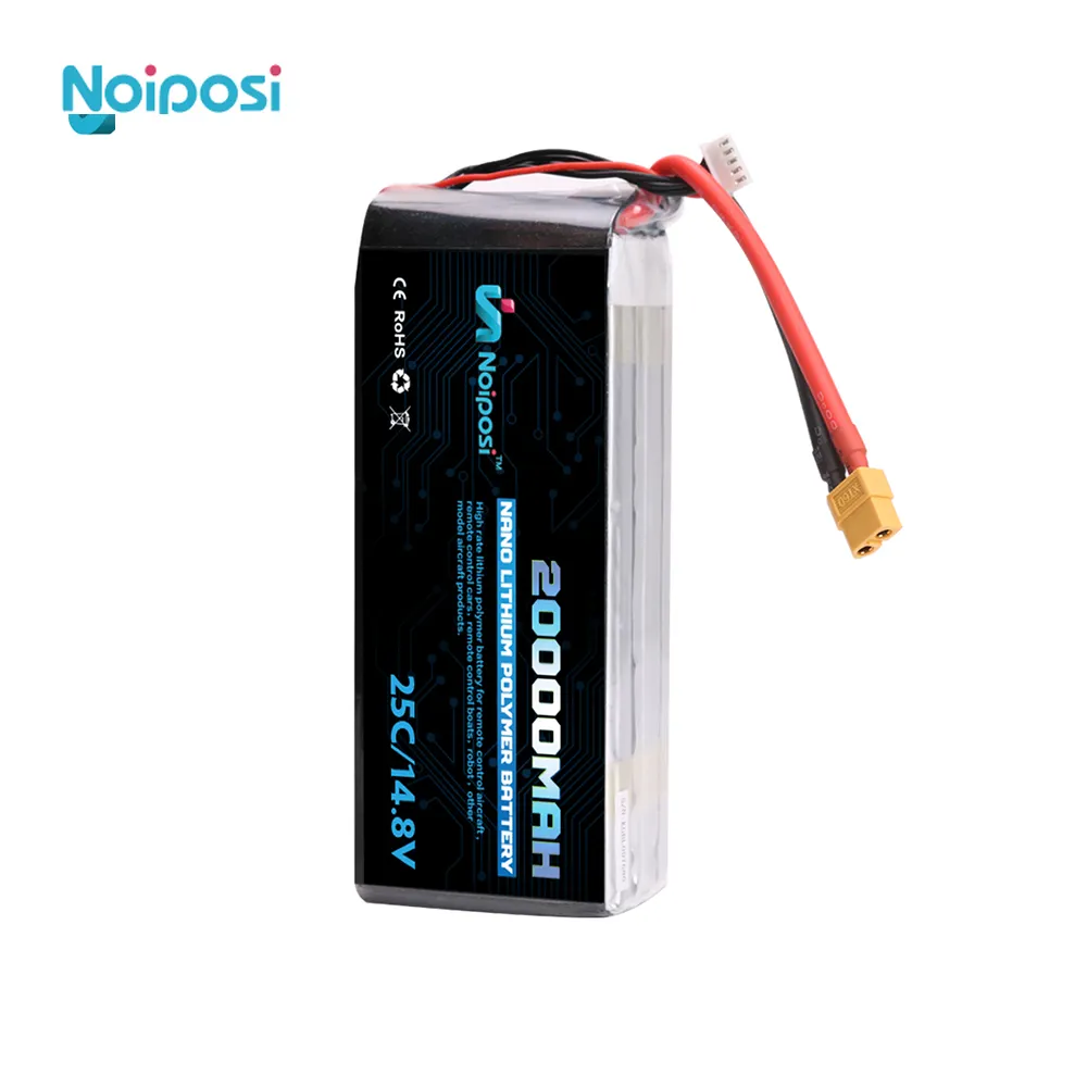 Helikopter Lipo Rc 14.8V 20000MAh 25C, Paket Baterai Lipo dengan Baterai Tahan Lama