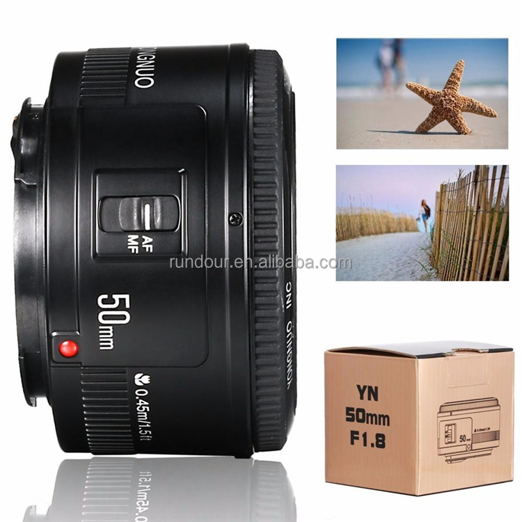 Объектив YONGNUO YN 50 мм, EF 50 мм F/1,8 AF/MF объектив с большой апертурой и автофокусом для цифровой зеркальной камеры Canon
