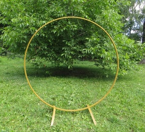 Caldo di Vendita di Cerimonia Nuziale del fiore archi rotondo di metallo Supporto arco Floreale del cerchio da tavolo centrotavola per la tavola di nozze centrotavola decorazioni - Product Image 5