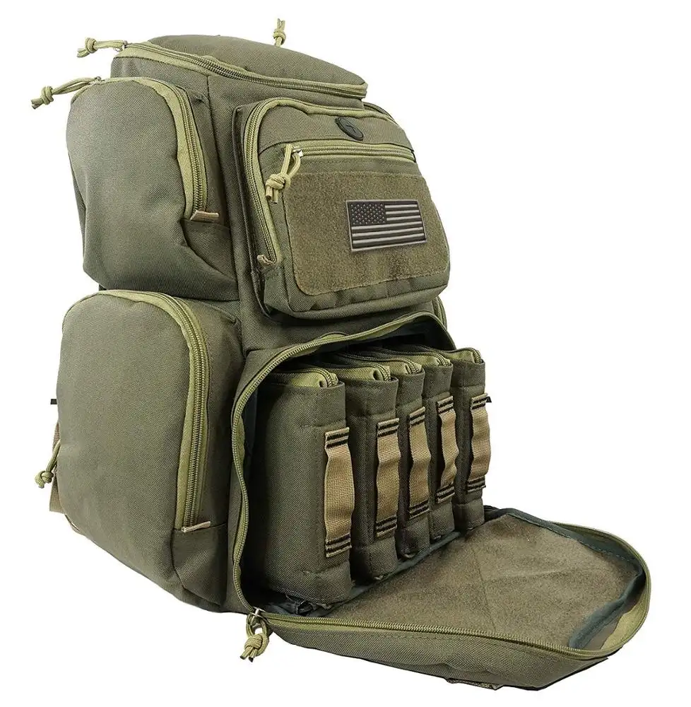 戦術的な隠されたバックパックガンレンジバッグ、戦術的な急速貯蔵ミリタリーガンレンジバックパック