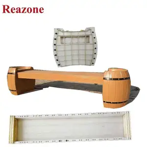 Reazone Garden set Molds decorative precast concrete cement wood bench plastic moulds for outdoor garden and yard