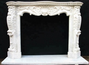 Indoor Use <strong>Fireplace</strong> <strong>Mantle</strong> of Natural Stone Marble <strong>Fireplace</strong> - Product Image 5