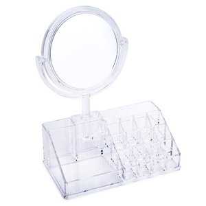 Wholesale Multi-Function Desktop Organizers Acrylic Makeup Organiser &amp; Mirror - Product Image 2