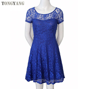 TONGYANG abito da donna elegante in pizzo dolce scava fuori abiti da principessa Slim Sexy da festa - Product Image 3
