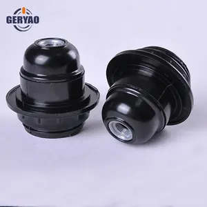 Made in China screw type E27 phenolic bulb holder with shade ring