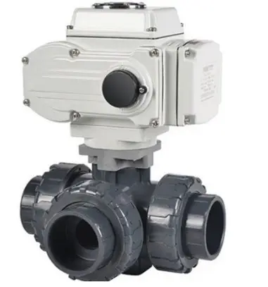 three way PVC motorized valve Float ball Electric Actuator Motorized Ball Valve motorized pvc 50mm