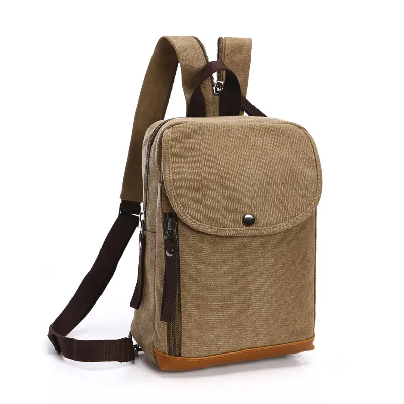 Multi-functional High Quality Outdoors Satchel Sling Shoulder Bag, Sports Washed Canvas Cross Body Chest Backpack