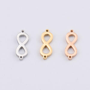 7x21 millimetri Lucidato A Specchio In Acciaio Inox Simbolo del Connettore Gioielli FAI DA TE Che Fanno Numero <span class=keywords><strong>Infinito</strong></span> 8 Charms - Product Image 4