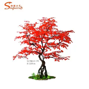 Outdoor ornamental artificial autumn tree bonsai tree artificial with branches and leaves