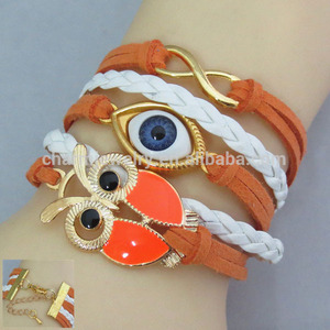 nuevo a la venta el amor vintage búho de <span class=keywords><strong>mal</strong></span> de ojo encanto el mejor amigo de pulsera de la amistad fb057 - Product Image 1