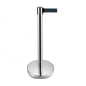 Wholesale Metal/Steel <strong>Bank</strong> <strong>Queue</strong> Line Control Barrier Stanchion Post <strong>Retractable</strong> <strong>Belt</strong> Included - Product Image 3