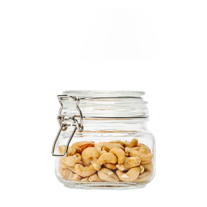 Di alta qualità piazza cibo vuoto di vetro di sicurezza di stoccaggio vasi con clip in metallo coperchio - Product Image 1