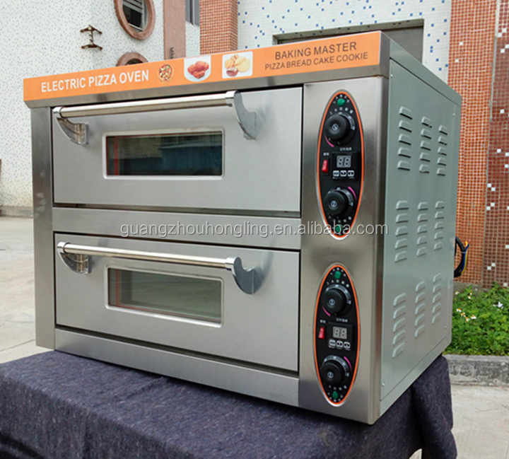 ダブルデッキ2トレイ電気商業ピザオーブン石付き| Alibaba.com 