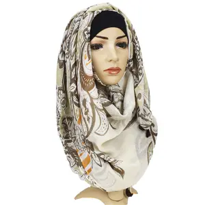 도매 모슬린 캐슈 스카프 아라비아 이란 술 headscarf는 면 스카프를 인쇄했습니다