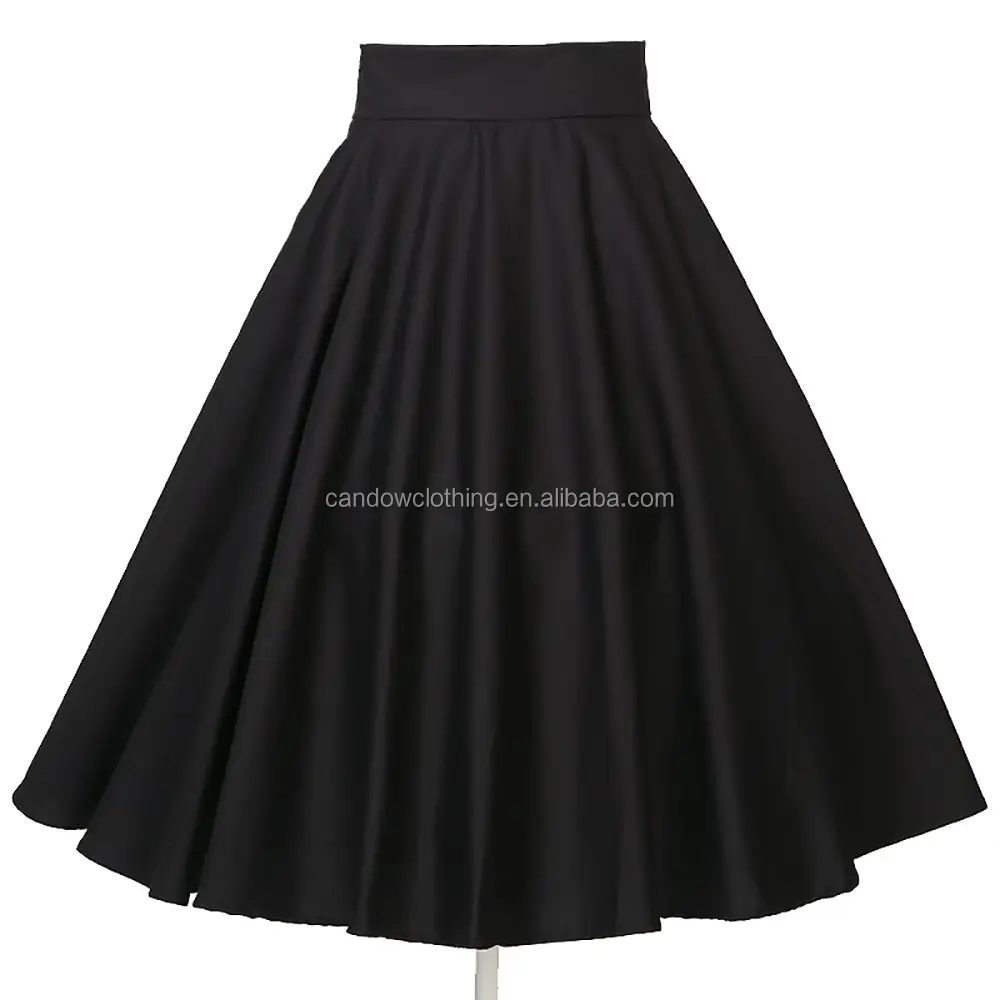 Wholesale Cheap High Quality Fashion Women Plus Size Clothing Full Circle Black Skirts