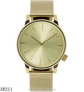 Royal cinghia rete metallica placcato oro orologi <span class=keywords><strong>da</strong></span> <span class=keywords><strong>polso</strong></span> al quarzo uomini - Product Image 1