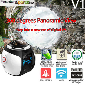 2017 lente Única <span class=keywords><strong>4</strong></span> <span class=keywords><strong>k</strong></span> V1 cámara panorámica 360 Mini Cámara 360 Grados cámara de Los Deportes - Product Image 6