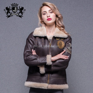 <span class=keywords><strong>Pas</strong></span> <span class=keywords><strong>cher</strong></span> Alibaba Express Double Face Col De Fourrure En Peau De Mouton En <span class=keywords><strong>Cuir</strong></span> Matelassé Marron Mode Femmes <span class=keywords><strong>Veste</strong></span> - Product Image 4