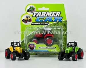 mainan die cast , diecast traktor pertanian , paduan pull-kembali traktor , logam traktor pertanian set , die cast pertanian truk untuk anak-anak 