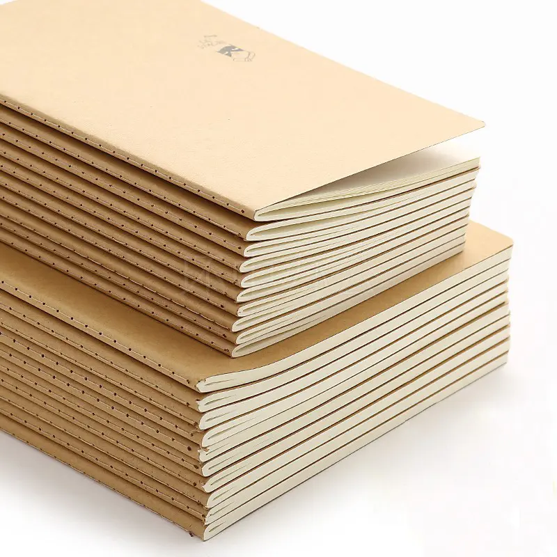 Lage prijs goede kwaliteit kraftpapier Tijdschriften Schrijven Notebook, Pocket Dagboek custom logo Notebook