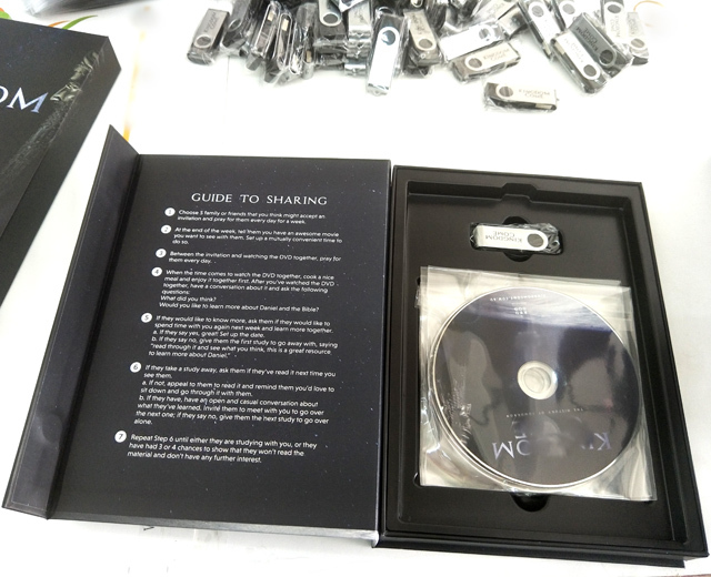 Hardboard USB Storage Box with Black Blister for Books DVDs and Others Features Embossing Matt Lamination and UV Coating