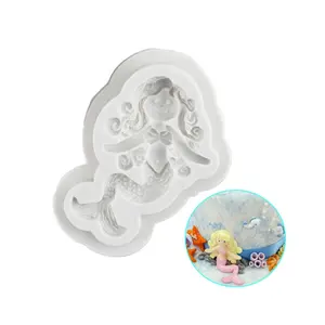 En gros Sirène Silicone Fondant Moule 3D Artisanat Résine Argile Savon Moule