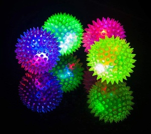 Pet Products Elastic LED <strong>Light</strong> <strong>up</strong> Spike <strong>Ball</strong> Pet <strong>Dog</strong> Cat Molar TPR Flash <strong>Ball</strong> Entertained Toy Random Colors - Product Image 3