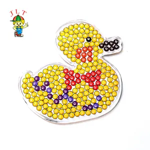 ของเล่นปริศนา3d Diy Hama Perler,เพ็กบอร์ดลูกปัดสำหรับรองรีดดีไซน์ใหม่ออกแบบเองได้เป็นมิตรกับสิ่งแวดล้อม