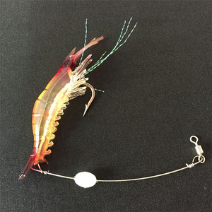 Sunsun — appât artificiel souple en forme de crevette pour la pêche, leurre pour attraper des poissons, avec hameçon phosphorescent, swimbait, 9cm, 6g - Product Image 5
