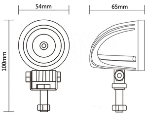 Projecteur LED rond 2 pouces 10W pour camion, éclairage de travail LED 12V pour <span class=keywords><strong>voiture</strong></span>, étanche - Product Image 5