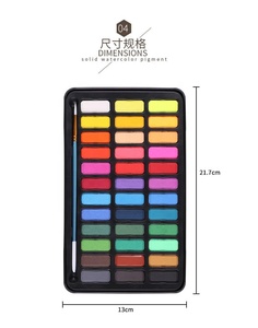 Juego de Pinturas de Acuarela Sólidas de 36 Colores con Bloc de Papel de Acuarela de 8 Piezas y 300g, Pinceles de Agua en <span class=keywords><strong>Caja</strong></span> Metálica - Product Image 2