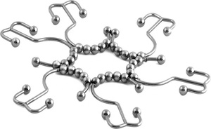 <span class=keywords><strong>Anneaux</strong></span> de rouleau à glissement lisse en acier inoxydable de qualité supérieure <span class=keywords><strong>Crochets</strong></span> de rideau de douche - Product Image 2