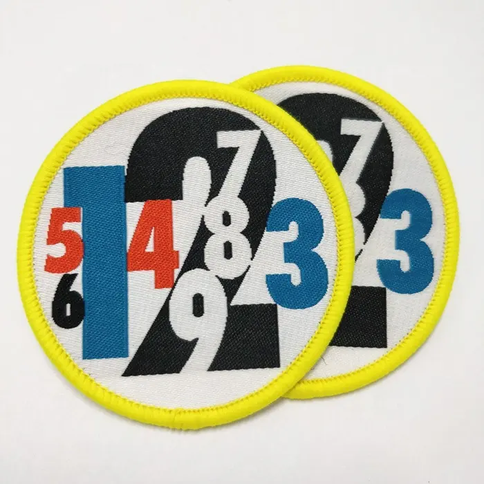 Custom DIY patch self adhesive backing woven patch for clothing