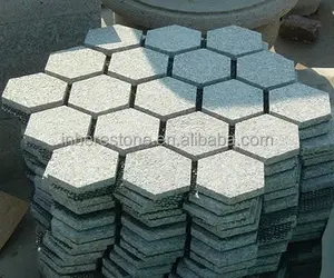 Alta calidad de encargo hexagonal de granito hormigón de piedra de pavimentación