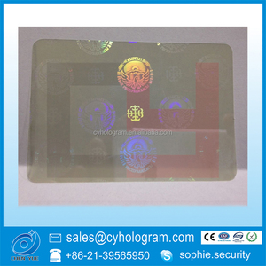 Temizle Şeffaf Hologram Bindirme Sticker için KIMLIK Kartı