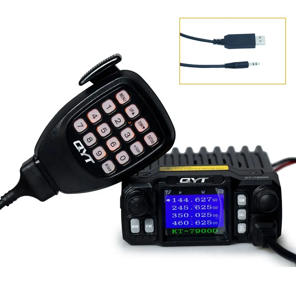QYT KT-7900D 25W Quad Band rádio Móvel 144/220/350/440MHZ Bandas 4 FM Transceiver walkie talkie Rádio do carro