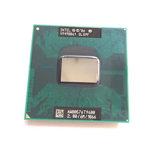 Intel CPU çekirdek 2 Duo T9600 CPU 6M önbellek/2.8GHz/1066/çift çekirdekli soket 478 laptop işlemci GM45 PM45