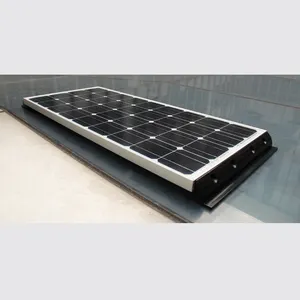 Heavy Duty Standard ABS 530mm Black Side Spoilers Solar Panel Mounting Bracket For Roof Mounted RV 2pcs/sets
