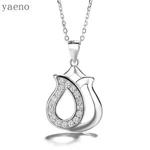 Colgante elegante de Plata de Ley 925 para mujer, diseño de fábrica China, collar de joyería