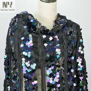 Nanyee textiles aceite de cuadrado pendientes de tul con borlas - Product Image 4