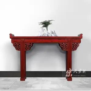 En gros Chinois antique sculpté À La Main table d'autel