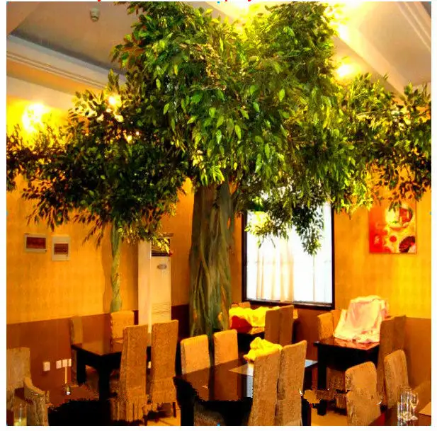 Large Indoor Plants Artificial Foliage Plants Wall Decoration Artificial Live Ficus Tree Real Looking Like Natural Tree Global