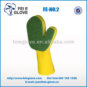 careo del látex guantes Guantes de limpieza para el hoga oro .guante superior - Product Image 1