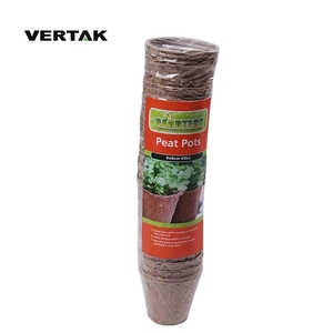 Pot de pépinière biodégradable VERTAK Garden 6 cm, pot en papier pour semis, pot en tourbe écologique, pot de semis biodégradable jaune - Product Image 1