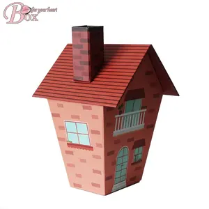 new design Luxury Paper packaging Box stationary Custom Logo school supplier pen holder house shape paper gift box